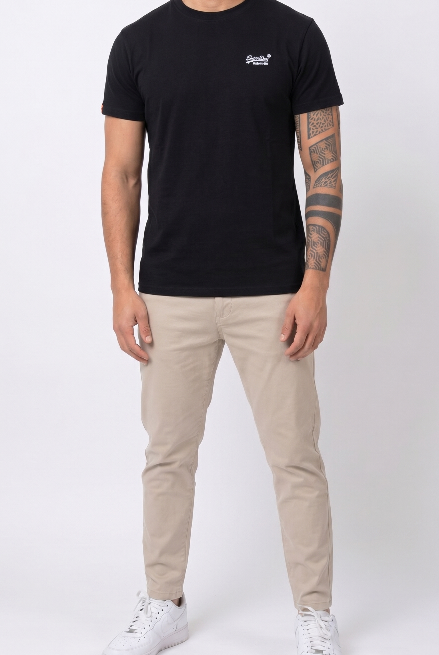 Frank14 - T-SHIRT SUPERDRY CON LOGO CONTRAST - fronte