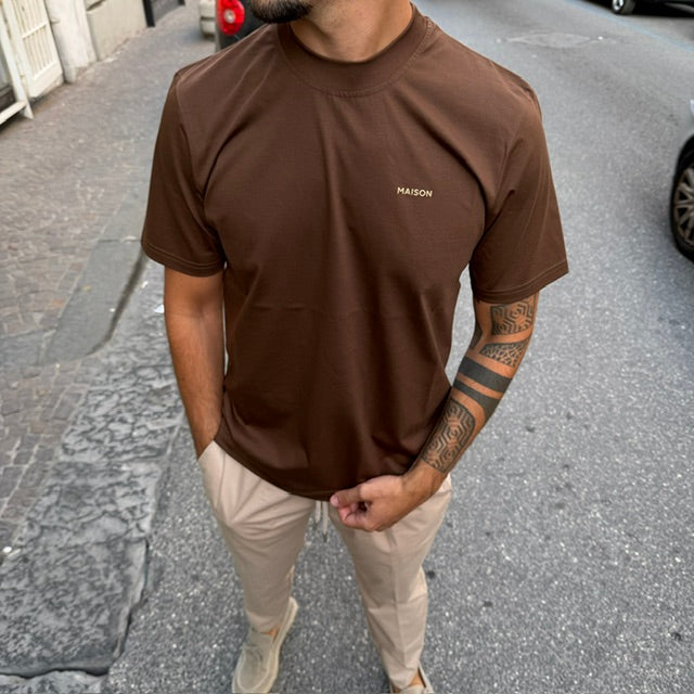 T-SHIRT FILO DI SCOZIA MAISON PARIS