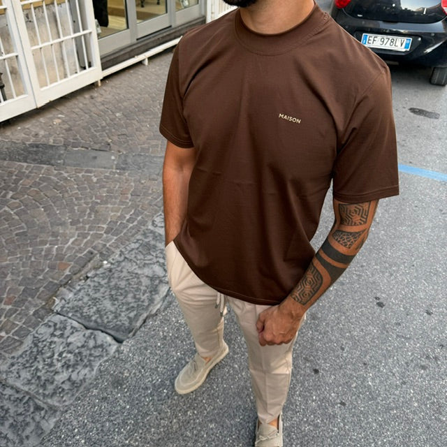 T-SHIRT FILO DI SCOZIA MAISON PARIS