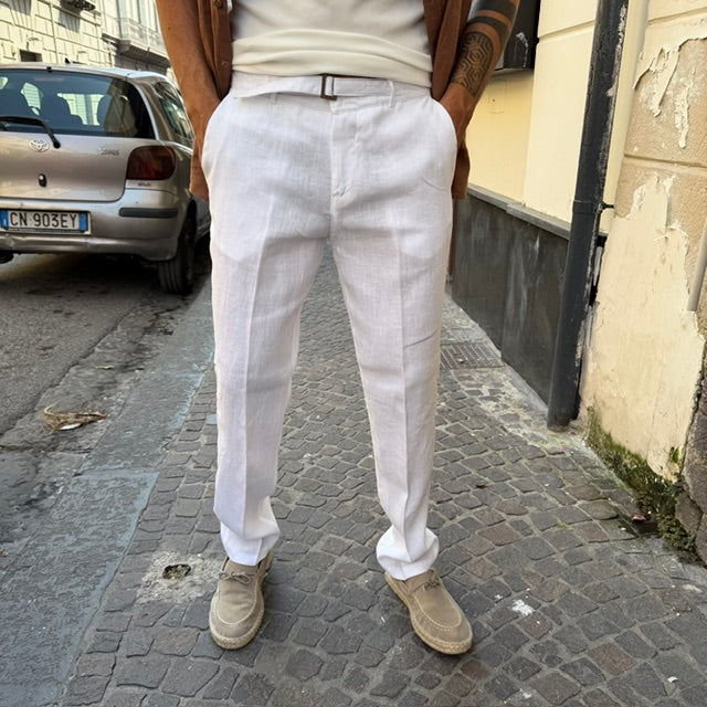 PANTALONI IN LINO PRIMO EMPORIO