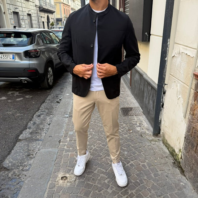 ENJOY MANDARIN COLLAR JACKET
