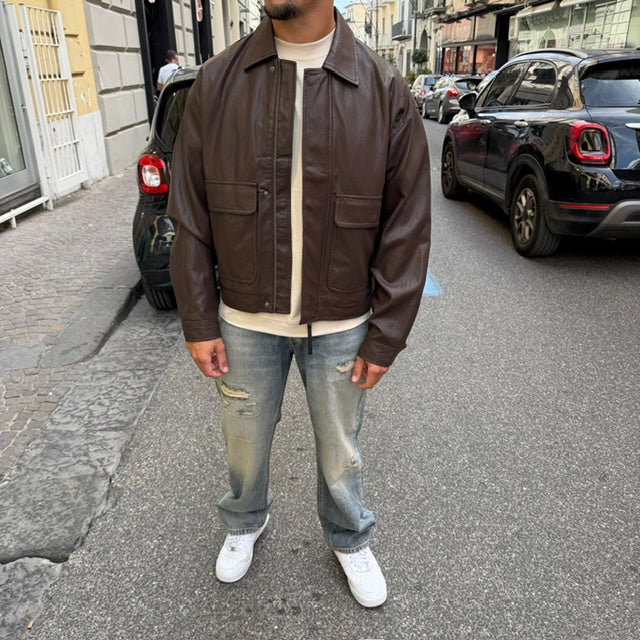 GIACCA IN PELLE GIANNI LUPO DOUBLE LABEL
