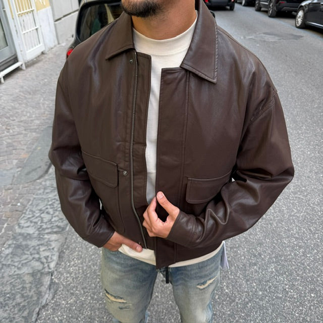 GIACCA IN PELLE GIANNI LUPO DOUBLE LABEL
