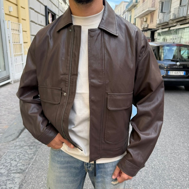 GIACCA IN PELLE GIANNI LUPO DOUBLE LABEL