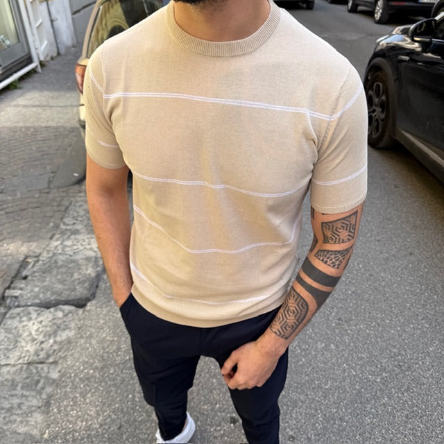 T-SHIRT IN FILO A RIGHE PRIMO EMPORIO