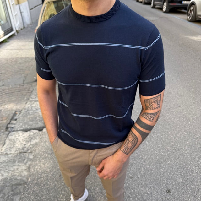 T-SHIRT IN FILO A RIGHE PRIMO EMPORIO