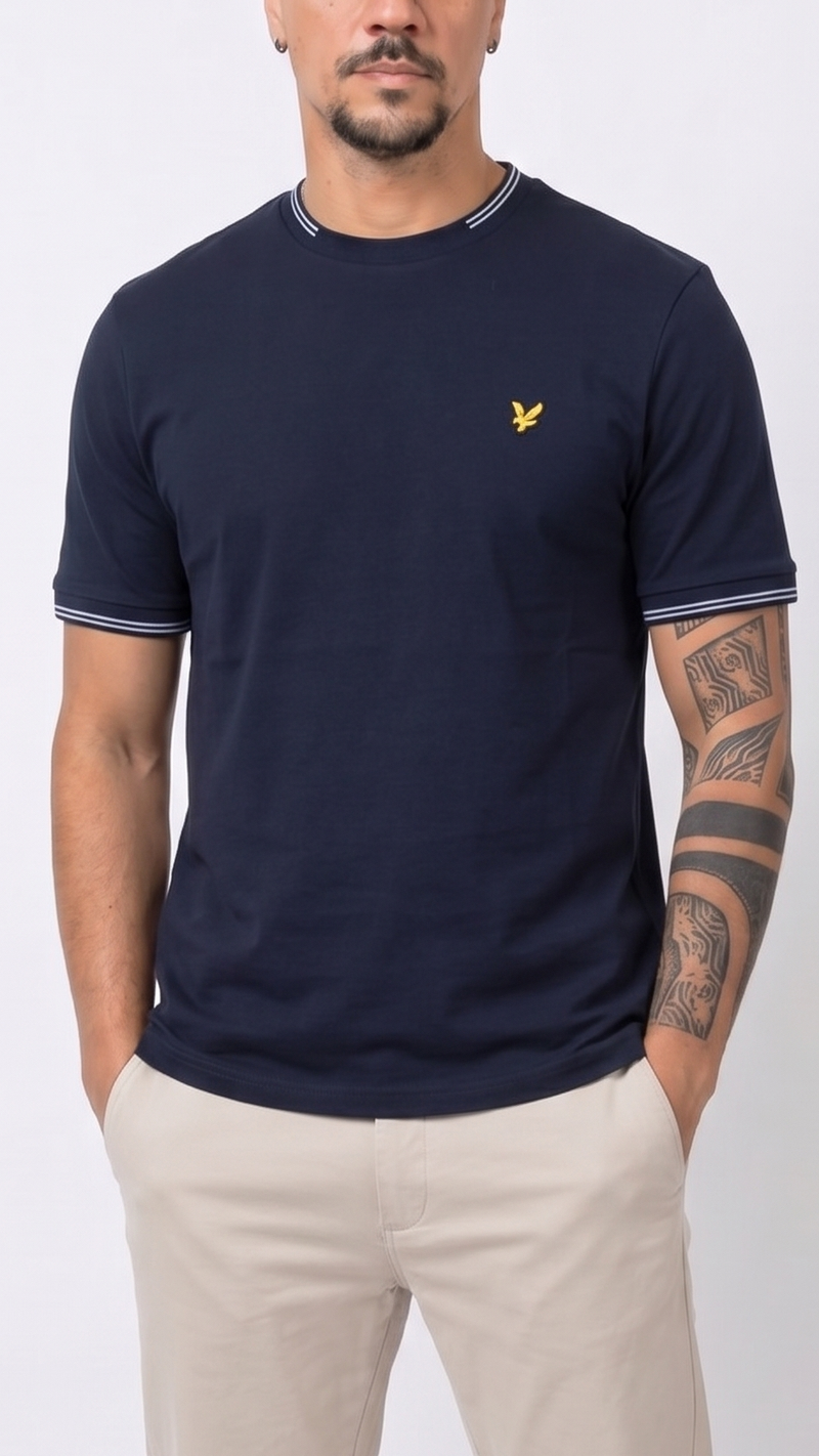 Frank14 - T-SHIRT CON POLSINI LYLE & SCOTT - hero