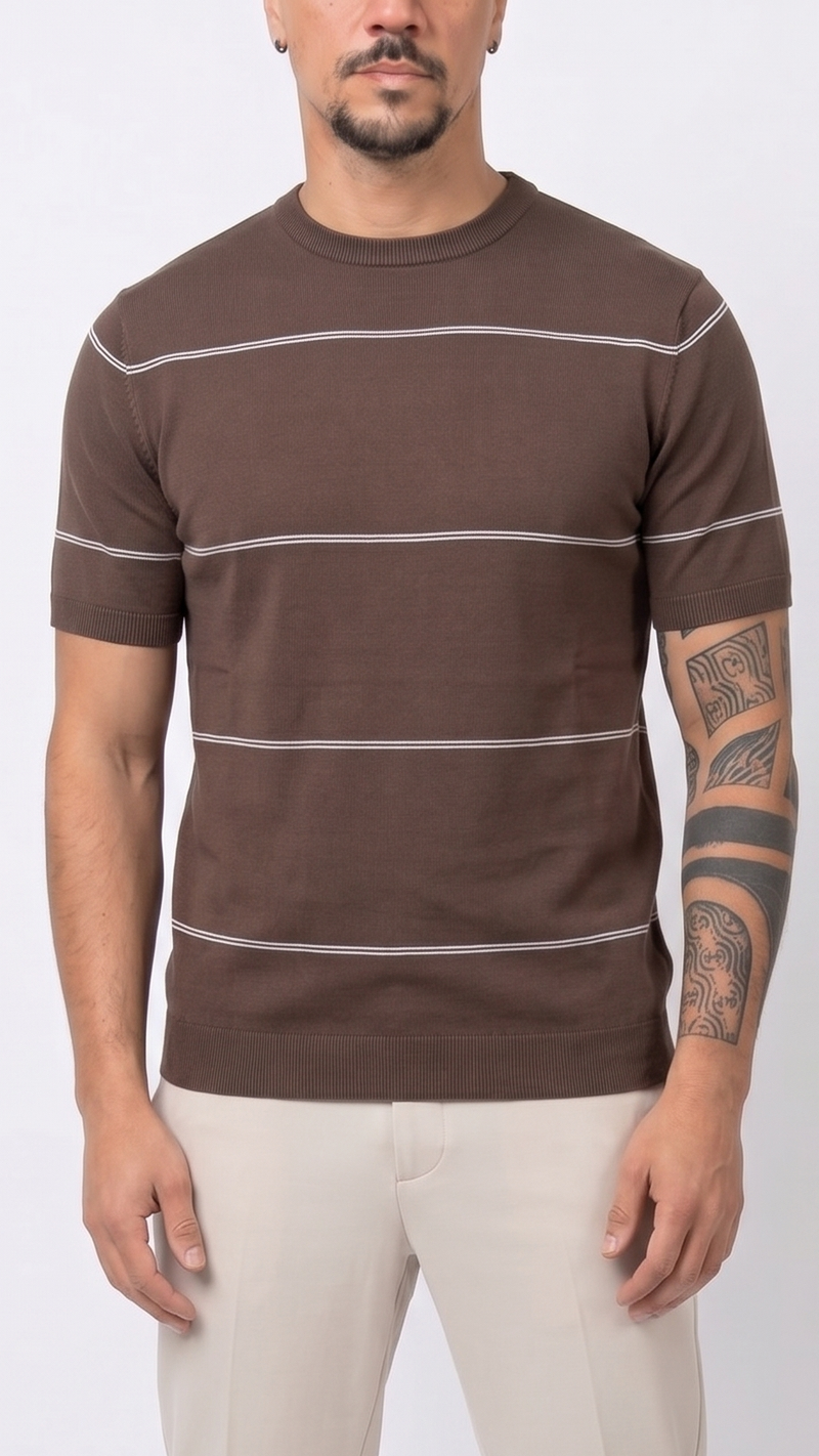 Frank14 - T-SHIRT IN FILO A RIGHE PRIMO EMPORIO - hero