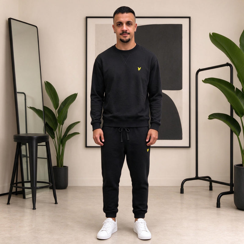 Felpa Lyle & Scott nera – vista completa