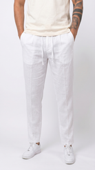 Frank14 - PANTALONI IN LINO ENJOY - hero