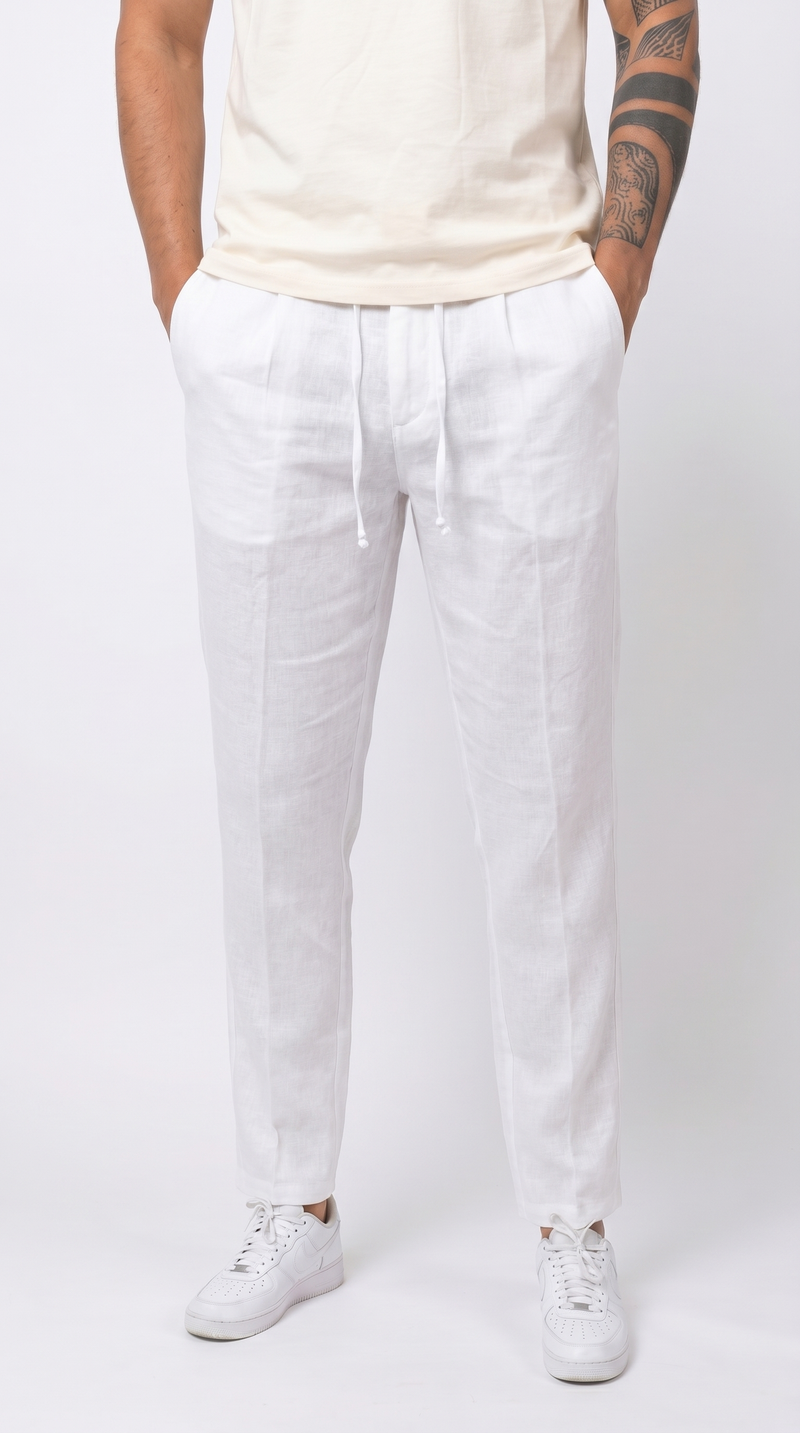 Frank14 - PANTALONI IN LINO ENJOY - hero