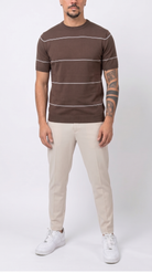 Frank14 - T-SHIRT IN FILO A RIGHE PRIMO EMPORIO - fronte