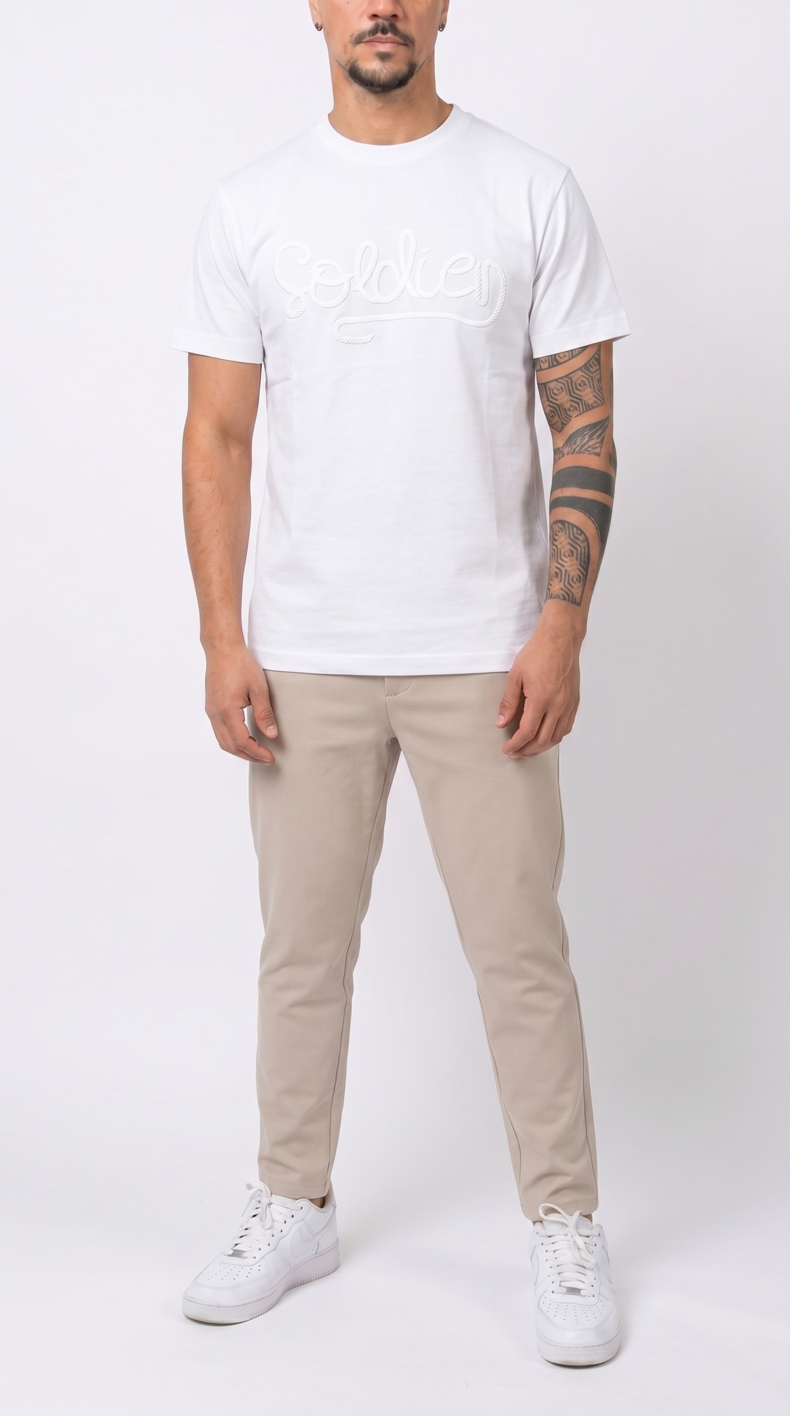 Frank14 - T-SHIRT SOLDIER LOGO IN LUREX - fronte