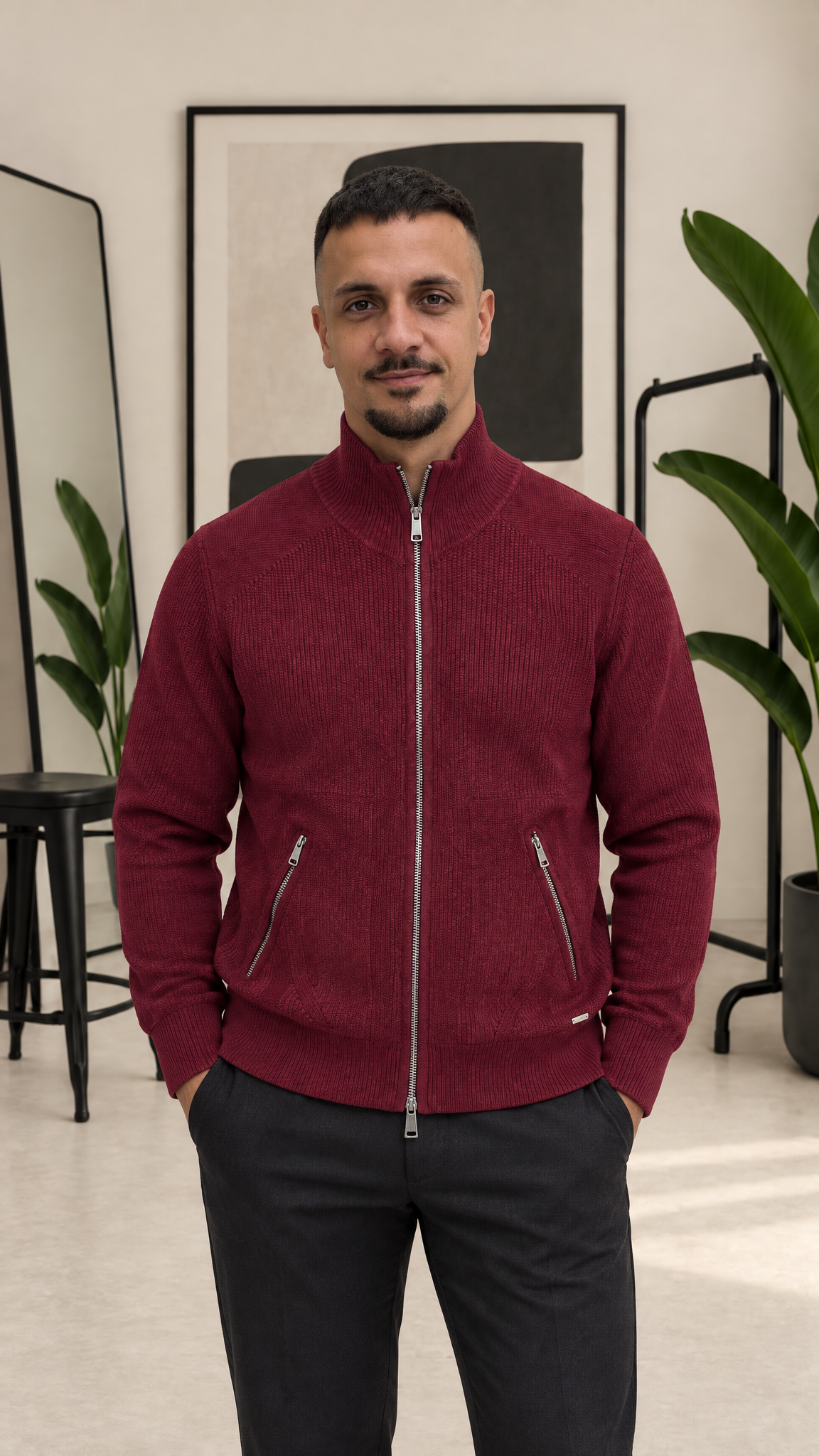 MAGLIONE CON ZIP GIANNI LUPO 35051