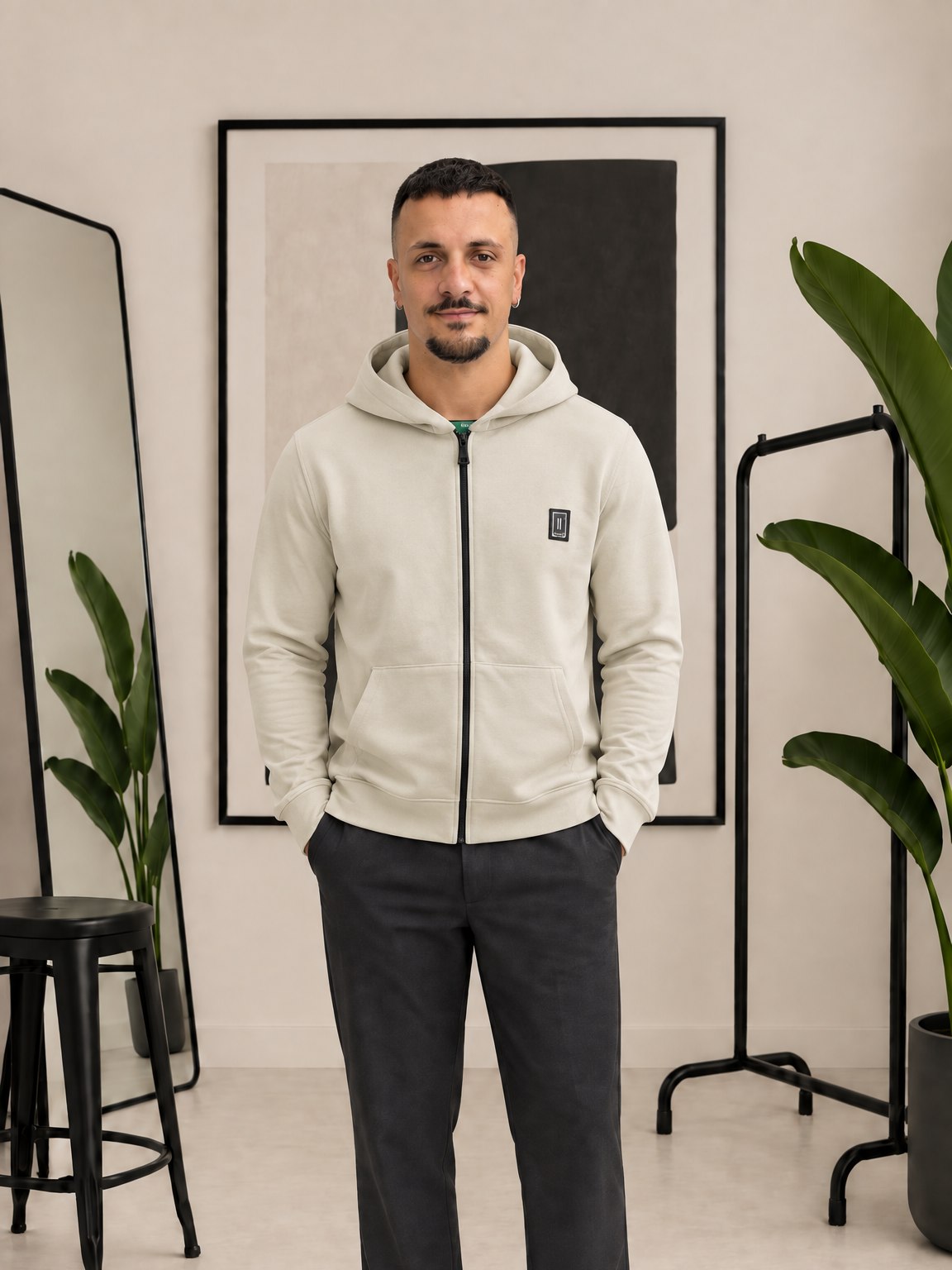 FELPA CON ZIP SOLDIER