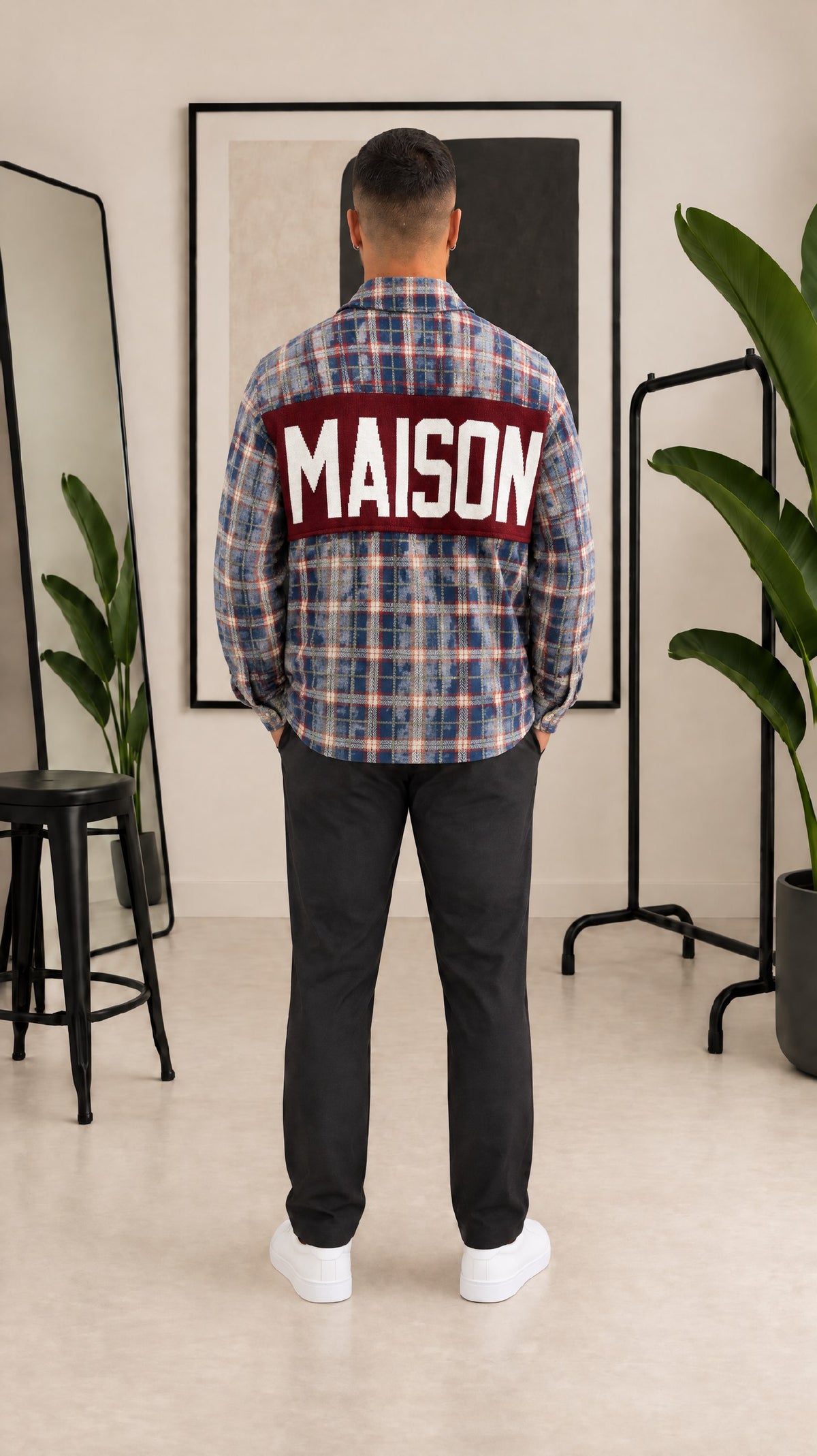 CAMICIA A QUADRI MAISON PARIS