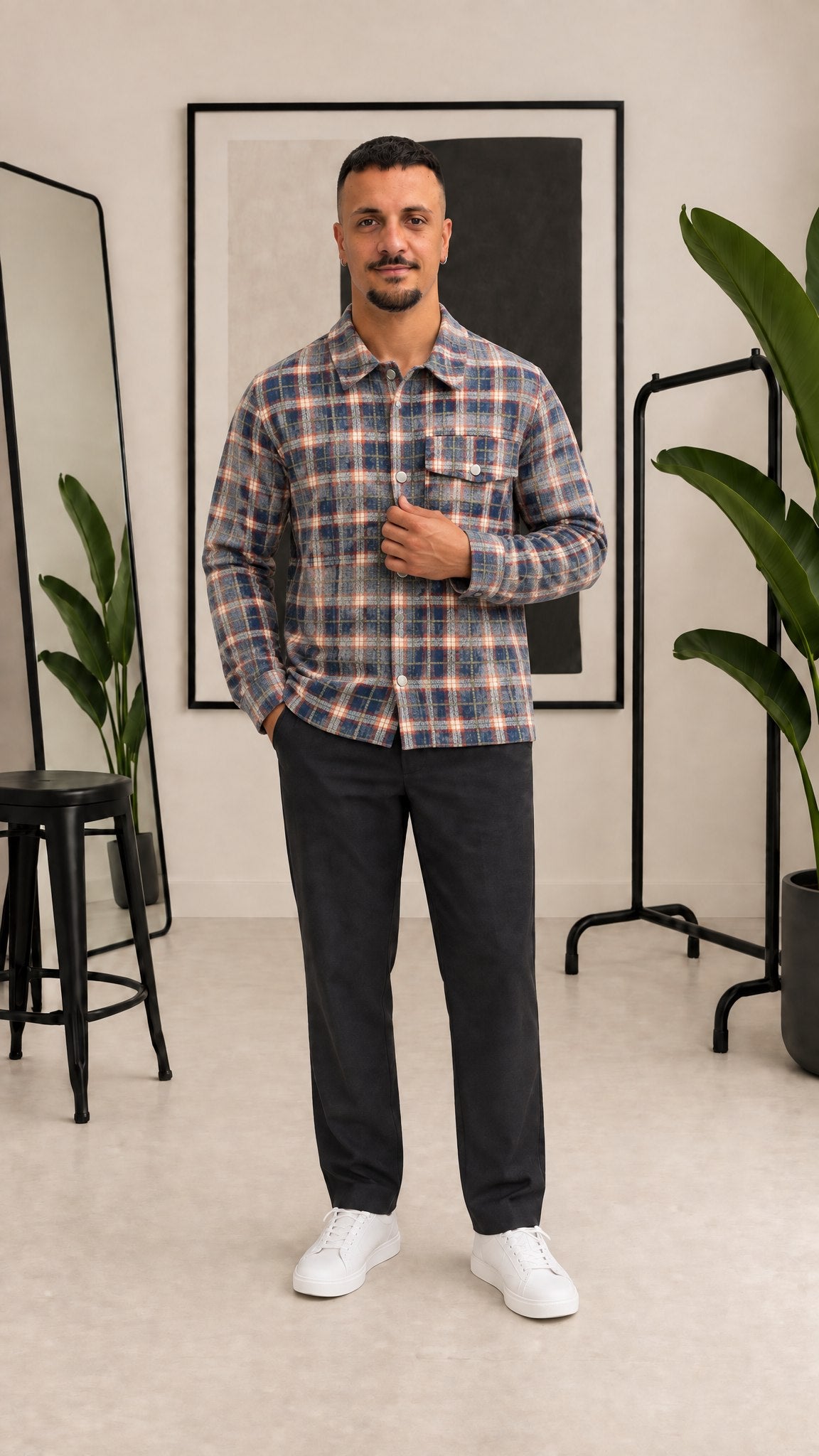 CAMICIA A QUADRI MAISON PARIS