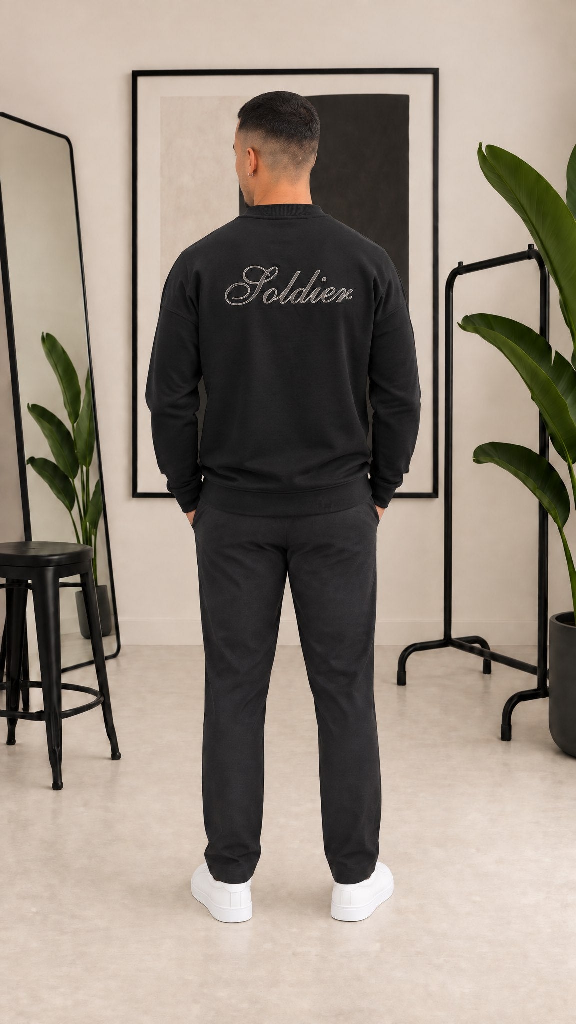 FELPA GIROCOLLO SOLDIER FONT