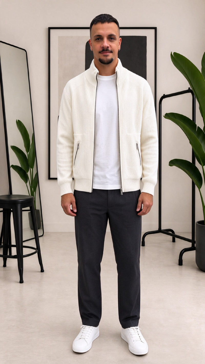 CARDIGAN CON ZIP GIANNI LUPO