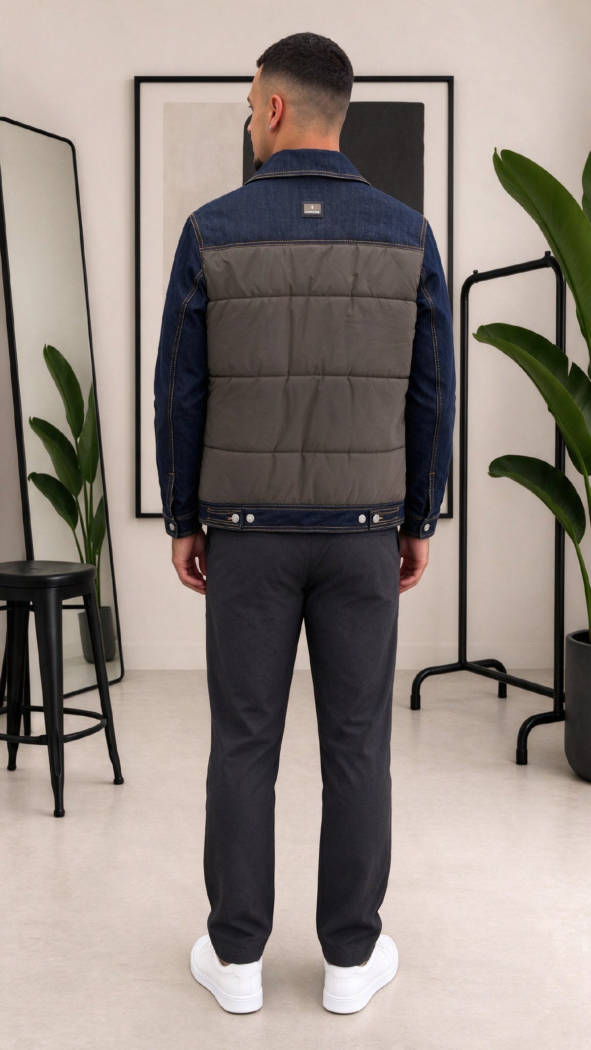 GIACCA DENIM IMBOTTITA BICOLOR