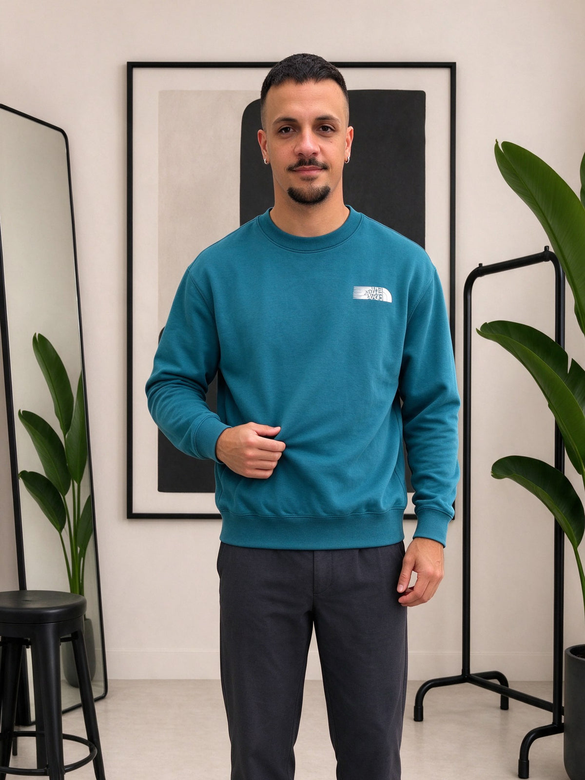 FELPA GIROCOLLO PACIFIC TEAL THE NORTH FACE