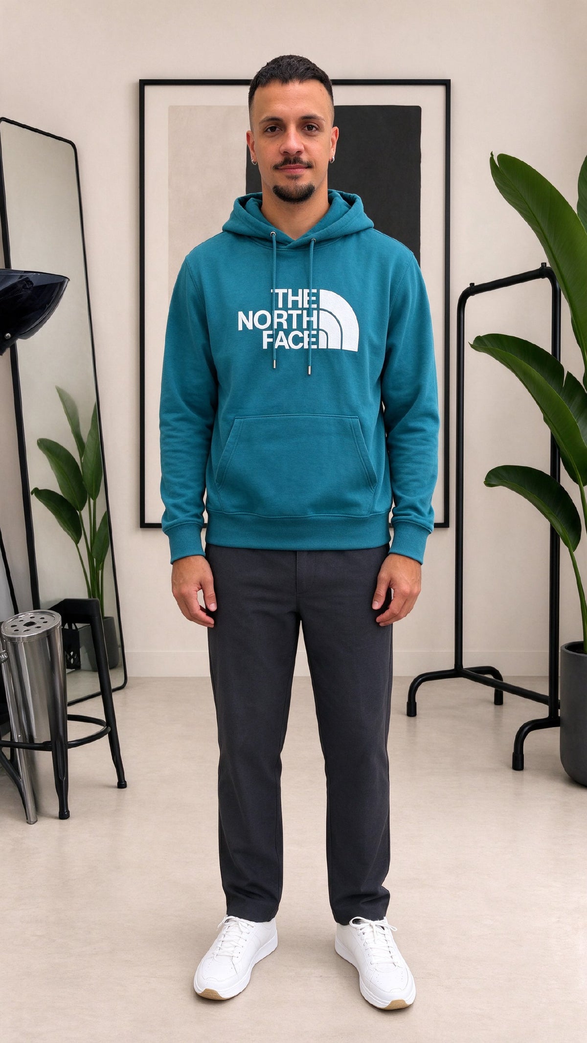 FELPA CON CAPPUCCIO MAXI LOGO THE NORTH FACE