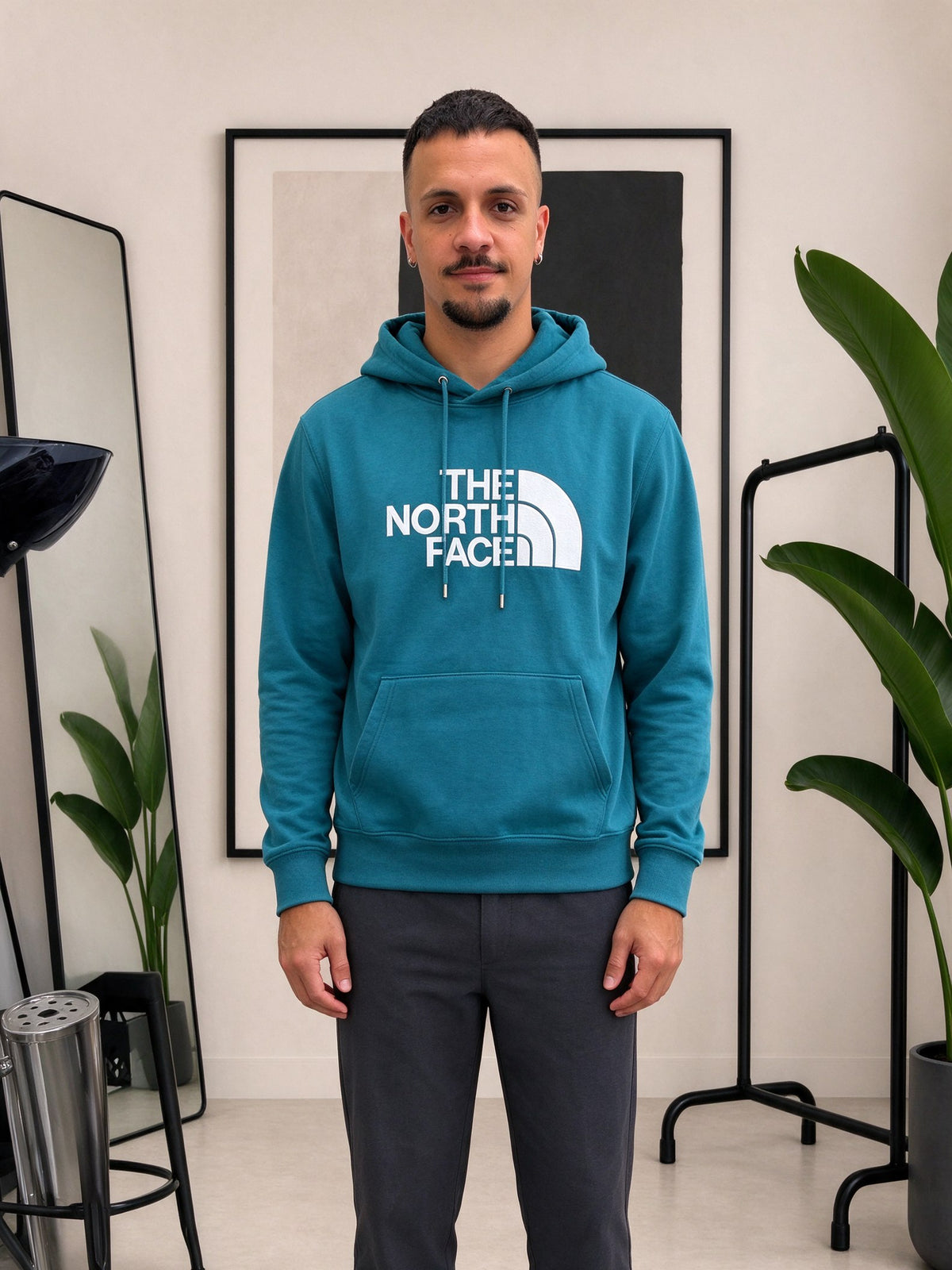 FELPA CON CAPPUCCIO MAXI LOGO THE NORTH FACE